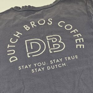 Dutch Bros Coffee Womens L T Shirt Gray Blue Stay You Stay True Graphic Tee